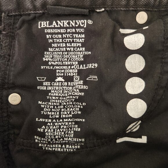 BLANKNYC Jeans The Bleeker High‎ Rise Skinny Western Buckles Black Sz 29 EUC - Picture 16 of 16
